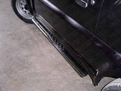 Пороги овальные с проступью 75x42 Suzuki Jimny (2002-2006)