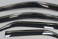 Дефлектор окон (черный) накладной (хромированный молдинг injection) Lexus (лексус) ES V 06-11 