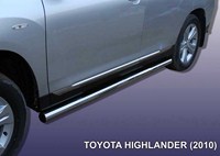 Пороги d76 труба Toyota (тойота) Highlander (2010 по наст.) 