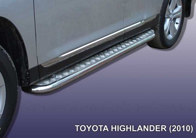 Пороги d57 с листом Toyota Highlander (2010 по наст.)