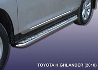 Пороги d57 с листом Toyota (тойота) Highlander (2010 по наст.) 