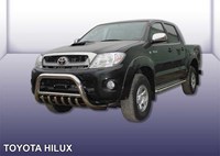 Кенгурятник d76 низкий с защитой картера Toyota (тойота) HiLUX (хайлюкс) (2010 по наст.) 