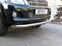 Накладка на решетку бампера d16 Toyota (тойота) Hilux Double Cab 2011-