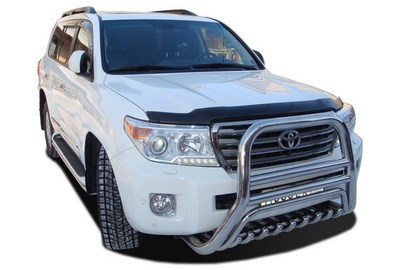 Защита переднего бампера (кенгурин двойной высокий) 76/60/42 мм Toyota Land Cruiser J200 (2012 по наст.)
