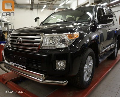 Защита переднего бампера Toyota Land Cruiser 200 (2012-) (двойная) d 76