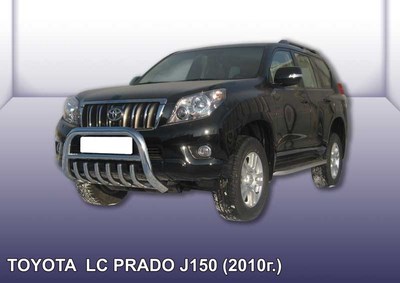 Кенгурятник d76 низкий с защитой картера Toyota Land Cruiser Prado J150 (2009-2013)