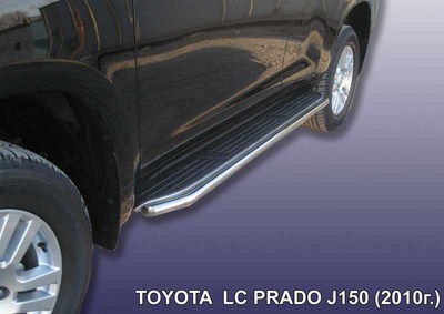 Защита штатного порога d42 Toyota (тойота) Land Cruiser (круизер) (ленд крузер) Prado J150 (2009-2013) ― PEARPLUS.ru