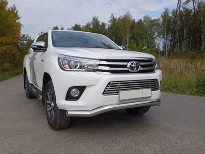 Защита передняя (кенгурин) 76, 1 мм Toyota (тойота) Hilux 2015 ― PEARPLUS.ru