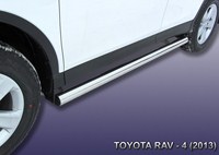 Пороги d76 труба Toyota (тойота) RAV4 (рав 4) (2012 по наст.) 