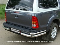 Защита задняя (уголки) 76, 1/42, 4 мм на Toyota (тойота) HiLUX (хайлюкс) 2010-2012