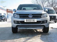 Защита бампера передняя из нержавеющей стали. 76мм (дуга) Volkswagen (фольксваген) Amarok (амарок) (2010 по наст.) 