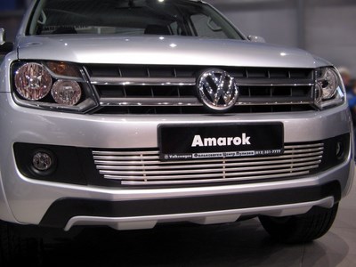 Накладка на решетку бампера d12 Volkswagen Amarok 2010-