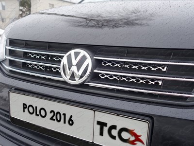 Решётка радиатора верхняя (лист) Volkswagen (фольксваген) Polo 2016- ― PEARPLUS.ru