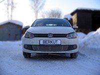 Накладка на решетку бампера d10 Volkswagen (фольксваген) Polo Sedan 2010-