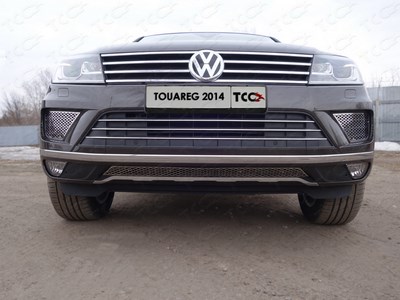 Решетка радиатора центральная (лист) Volkswagen (фольксваген) Touareg (туарег) 2014 ― PEARPLUS.ru