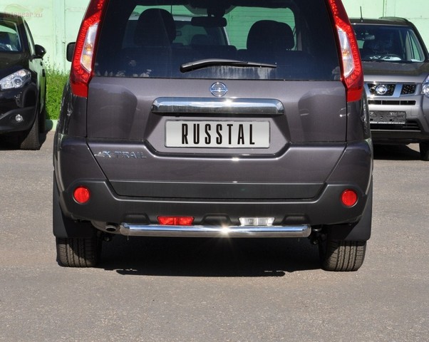 Защита бампера задняя из нержавеющей стали. 63мм (дуга) Nissan X-Trail (2011 по наст.) 
