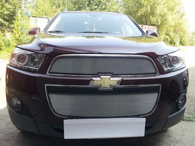 Защита радиатора Chevrolet Captiva 2012-2013 (2 шт) chrome