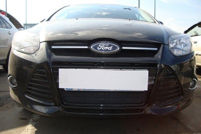 Защита радиатора Ford (Форд) Focus III black ― PEARPLUS.ru
