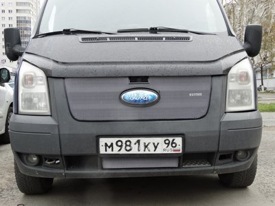 Защита радиатора Ford (Форд) Transit (транзит) 2006-2015 верх chrome ― PEARPLUS.ru