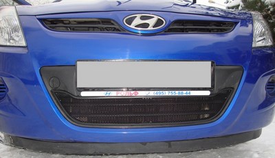 Защита радиатора  Hyundai i20 2008- black