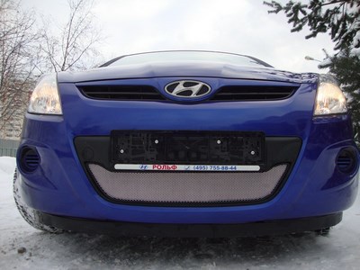 Защита радиатора Hyundai (хендай) i20 2008- chrome ― PEARPLUS.ru