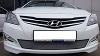 Защита радиатора Hyundai (хендай) Solaris 2014 - chrome 