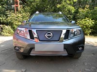 Защита радиатора Nissan (ниссан) Terrano 2014- chrome верх