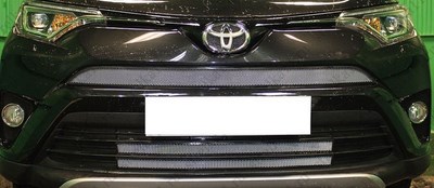 Защита радиатора Toyota (тойота) Rav 4 2015- chrome верх ― PEARPLUS.ru