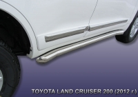 Пороги d76 с гибами Toyota Land Cruiser 200 (2012-2013)