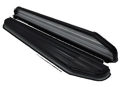 Пороги алюминиевые/черный кант Porsche Cayenne (2010 по наст.)