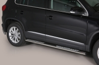 Боковые пороги с площадкой для ног  Volkswagen Tiguan (2011 по наст.)