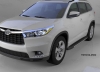 Пороги алюминиевые (Onyx) Toyota (тойота) Highlander (Тойота Хайлендер)  (2014-) 