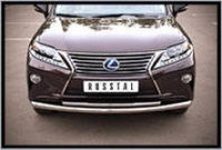 Защита бампера передняя из нержавеющей стали. 63мм/42 (дуга) Lexus (лексус) RX3 (X3)50/450h (2012 по наст.) ― PEARPLUS.ru