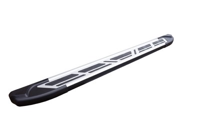 Пороги алюминиевые (Corund Black) Honda (Хонда) CR-V (2007-2012)