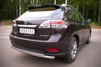 Защита бампера задняя из нержавеющей стали. 63мм/42 (дуга) Lexus (лексус) RX270 (2009-2012)  ― PEARPLUS.ru