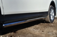 Пороги труба d63 (заглушка в виде полушария из нержавеющей стали) Toyota (тойота) RAV4 (рав 4) 2013 ― PEARPLUS.ru