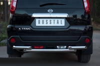 Защита заднего бампера d63/63 (дуга) Nissan (ниссан) X-Trail (2011 по наст.)  ― PEARPLUS.ru