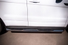 Боковые подножки-пороги труба из нержавеющей стали d76 с накладками (заглушка из нержавеющей стали под углом 45 градусов) Land Rover (ленд ровер) Range Rover Evogue (эвок) Dinamic (2011 по наст.)  