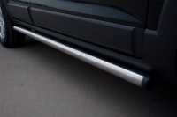 Пороги труба d76 с накладками (заглушка из чёрного пластика) Subaru (субару) Tribeca (трибека) USA ― PEARPLUS.ru