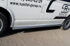Боковые подножки-пороги труба из нержавеющей стали d63 (заглушка в виде полушария из нержавеющей стали)  (правый) Volkswagen (фольксваген) Transporter Kasten (2003-2009)  