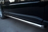 Боковые подножки-пороги труба из нержавеющей стали d63 (заглушка из нержавеющей стали под углом 45 градусов) Nissan (ниссан) X-Trail (2011 по наст.)  