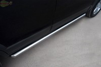 Боковые подножки-пороги труба из нержавеющей стали d63 (заглушка из нержавеющей стали под углом 45 градусов) Chevrolet (Шевроле) Captiva (каптива) (2011 по наст.)  