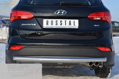 Защита заднего бампера d63 (дуга) Hyundai (хендай) Santa Fe (санта фе) (2012 по наст.)  ― PEARPLUS.ru