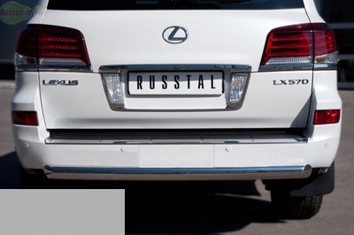 Защита заднего бампера d76 (дуга) Lexus LX570 (2012 по наст.)  