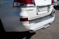 Защита заднего бампера d76 (ступень) Lexus (лексус) LX5 (X5)70 (2012 по наст.)  