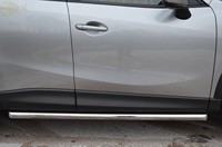 Защита порогов d63 (заглушка из нержавеющей стали под углом 45 градусов) Mazda (мазда) CX-5 (CX 5) (2012 по наст.)  