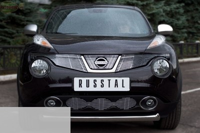 Защита переднего бампера d76 (дуга) Nissan (ниссан) Juke (жук) (2010 по наст.)  ― PEARPLUS.ru