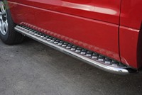 Боковые подножки-пороги труба из нержавеющей стали с листом D42 Suzuki (сузуки) Grand Vitara (гранд витара) (2009 по наст.) 5дв. 