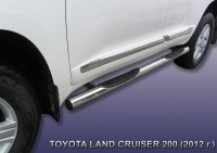 Пороги d76 с проступью Toyota (тойота) Land Cruiser (круизер) (ленд крузер) 200 (2012-2013) 