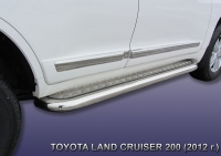 Пороги d76 с листом Toyota (тойота) Land Cruiser (круизер) (ленд крузер) 200 (2012-2013) ― PEARPLUS.ru